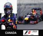 Себастьян Феттель празднует свою победу в Гран-при Канады 2013